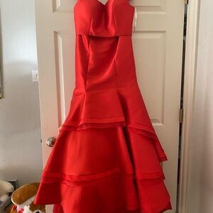 Jovani Scarlet two piece gown.